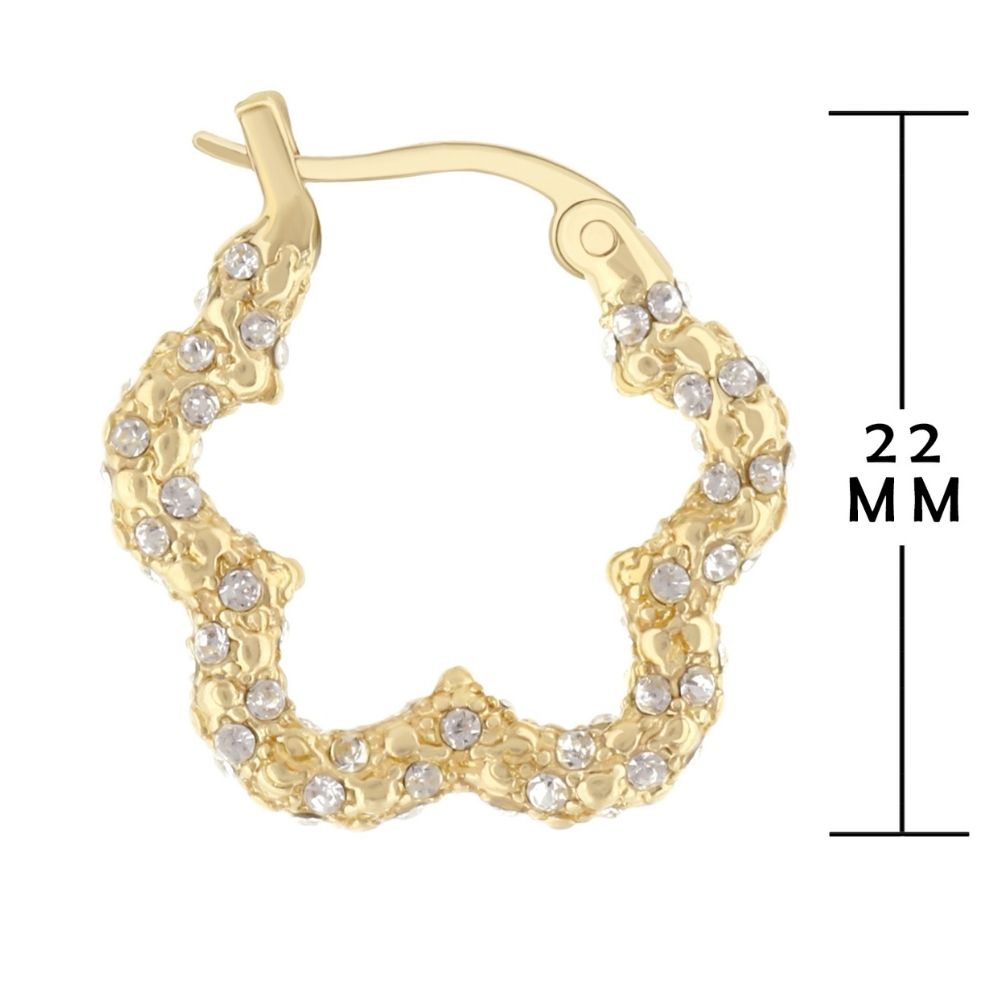 Daisy Pave Hoop Earrings
