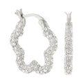 Daisy Pave Hoop Earrings