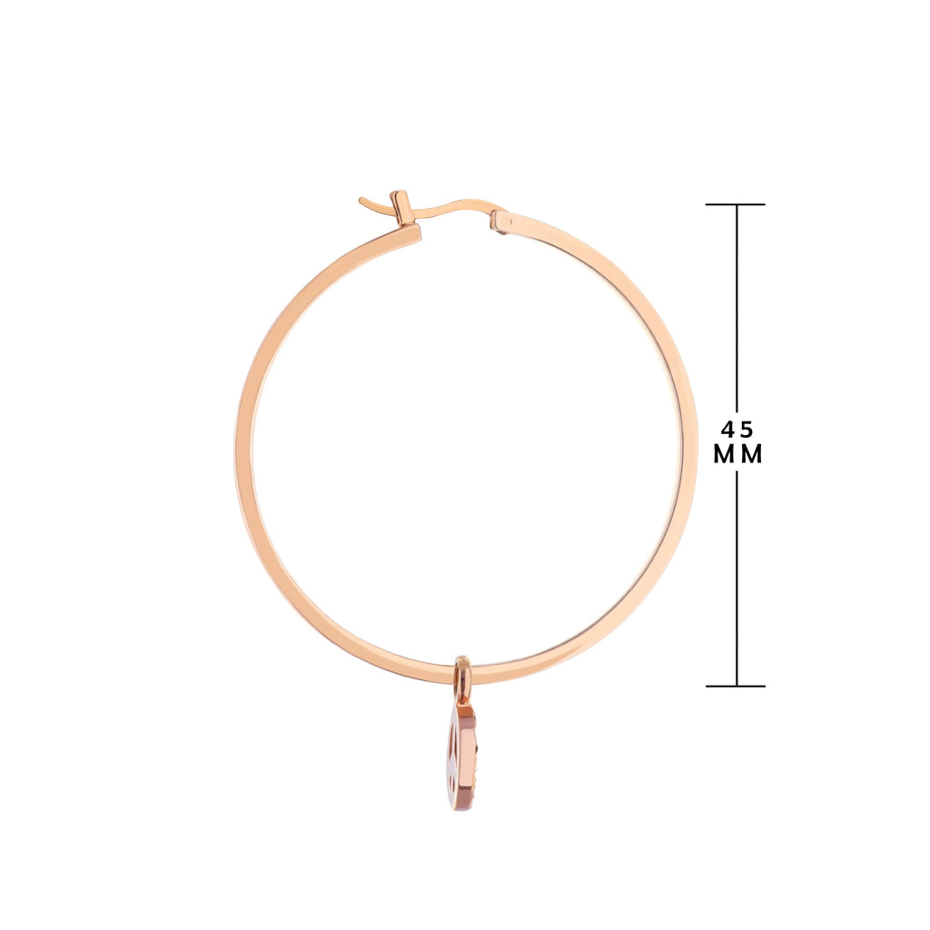 Peace Sign Hoop Earrings