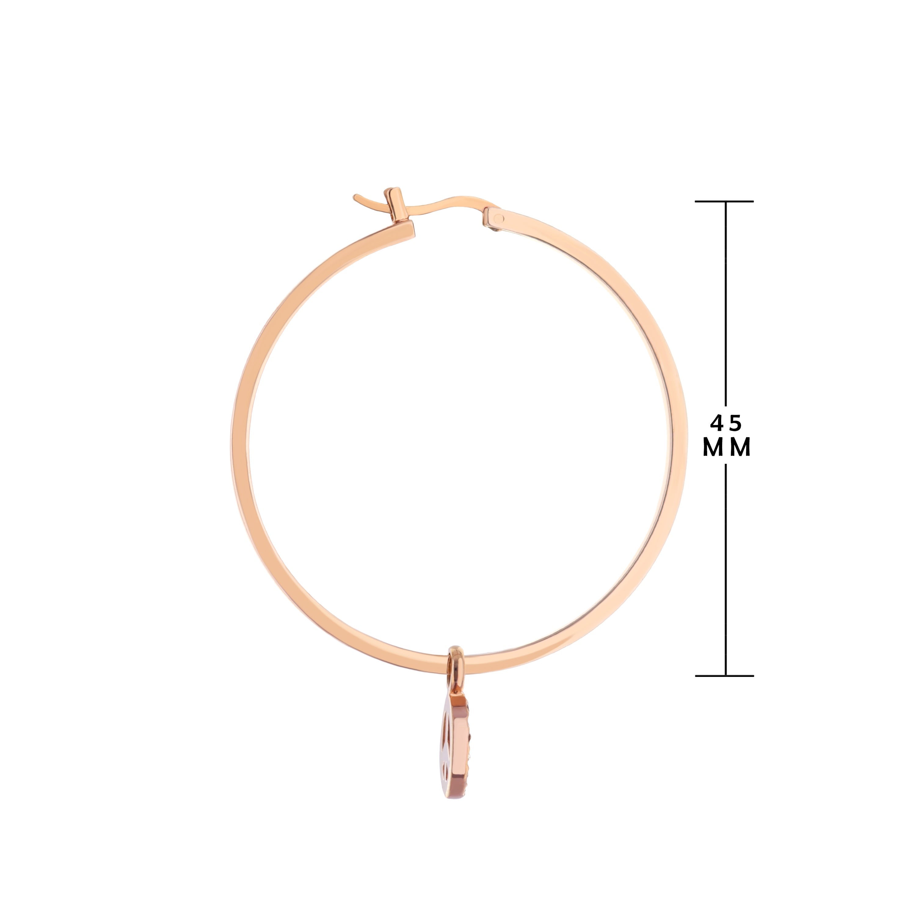 Peace Sign Hoop Earrings