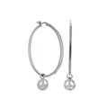 Peace Sign Hoop Earrings