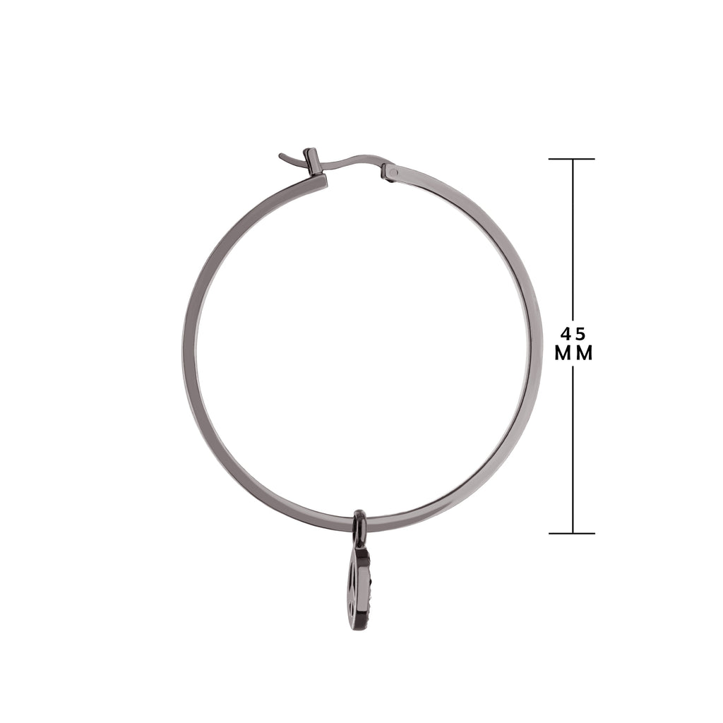 Peace Sign Hoop Earrings