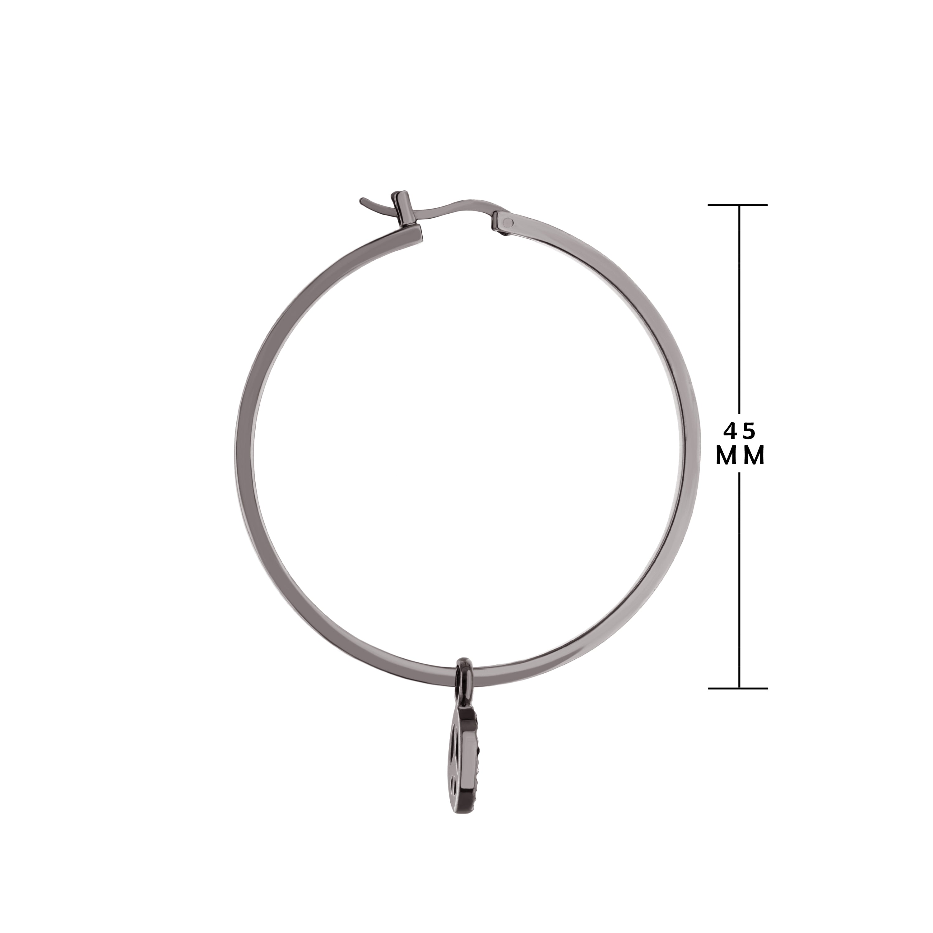 Peace Sign Hoop Earrings