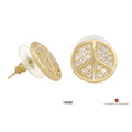 Pave Peace Earrings