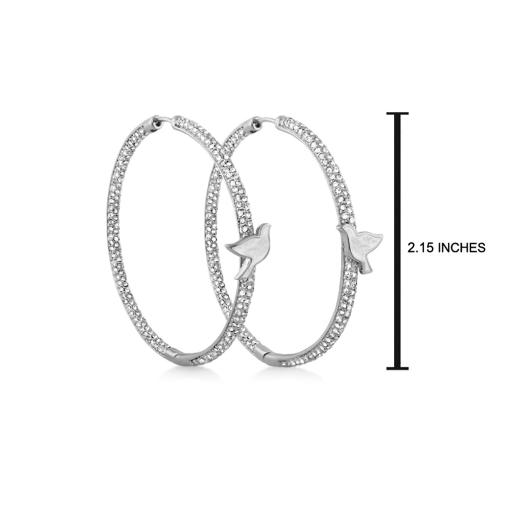 Peace and Dove Hoop Earrings