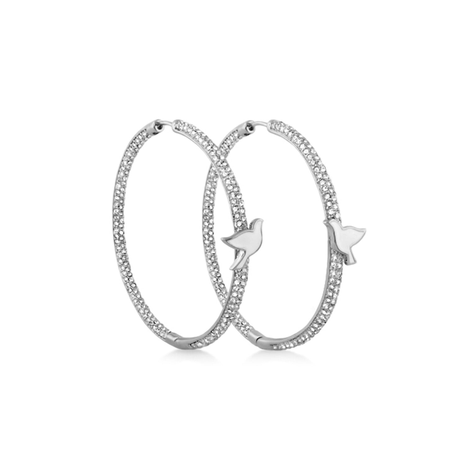 Peace and Dove Hoop Earrings