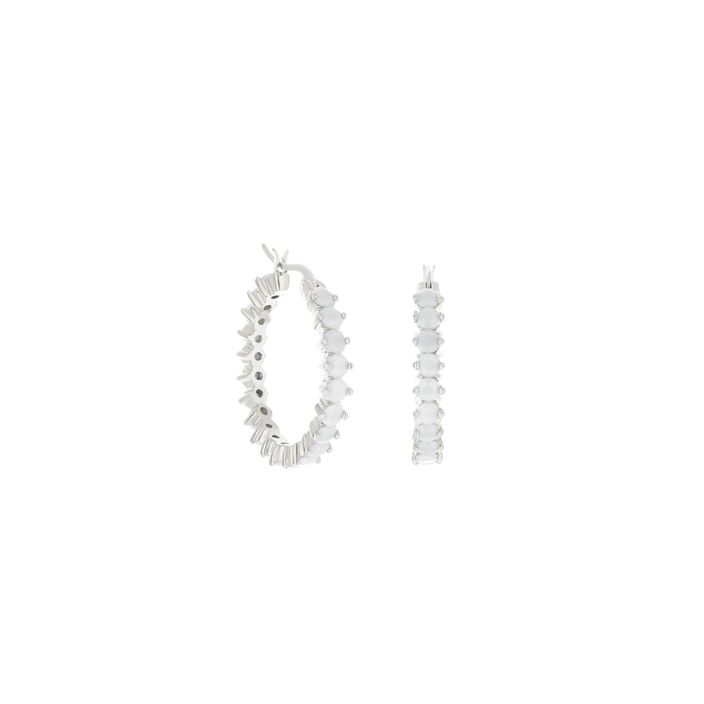 Pave Hoop Earrings