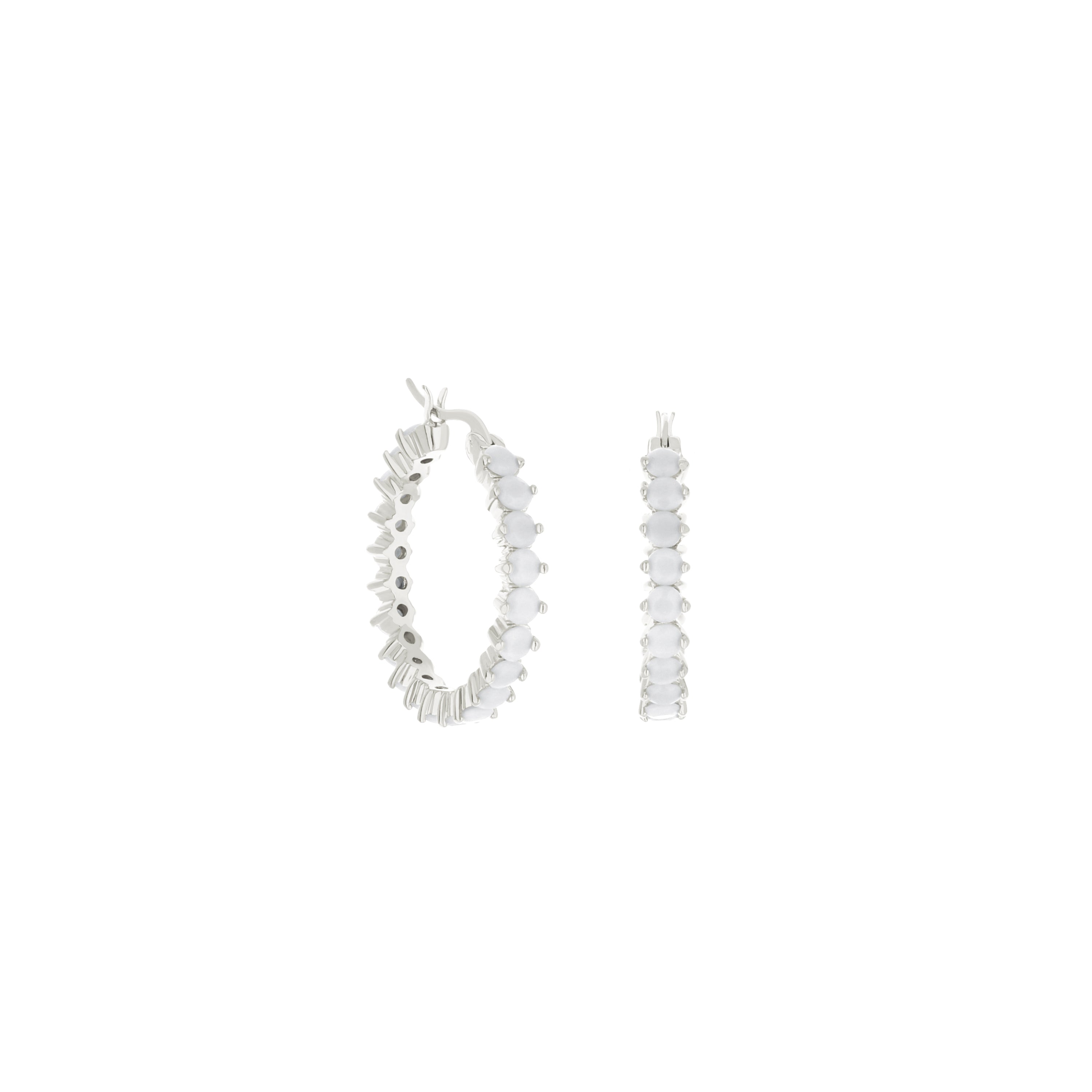 Pave Hoop Earrings
