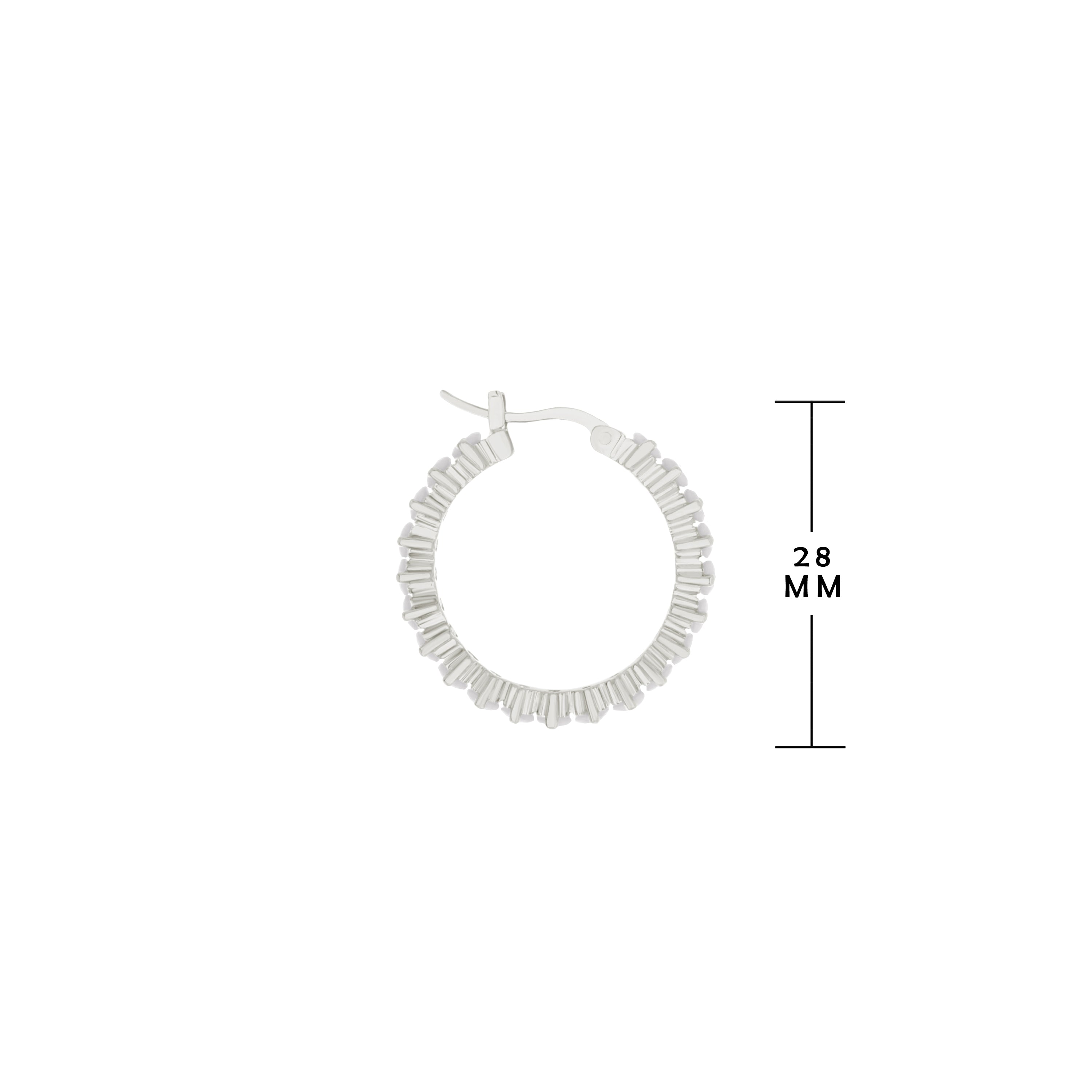 Pave Hoop Earrings