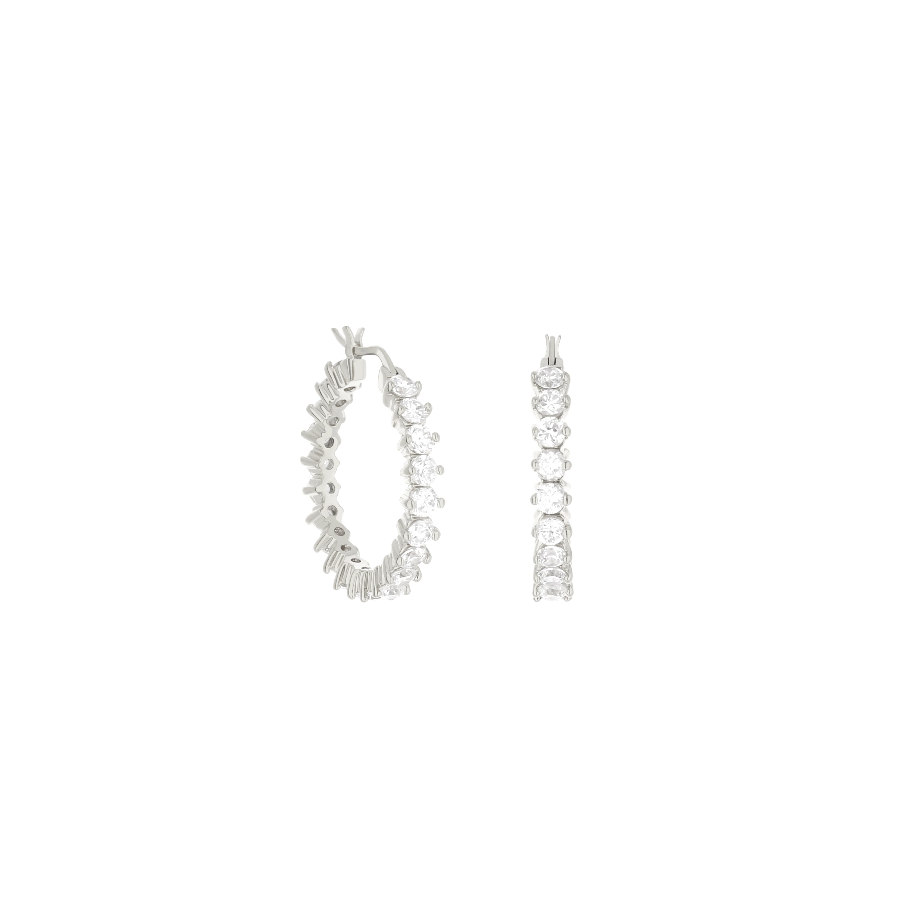 Pave Hoop Earrings