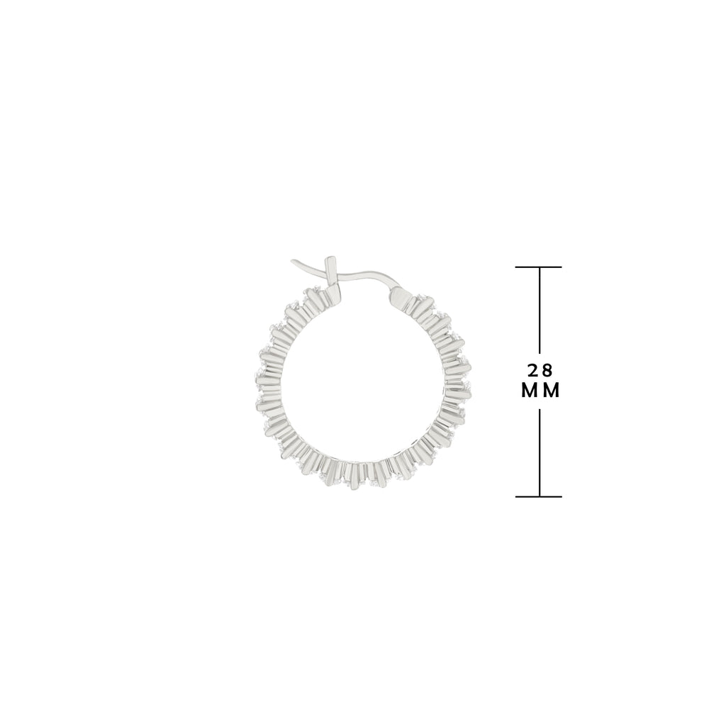 Pave Hoop Earrings