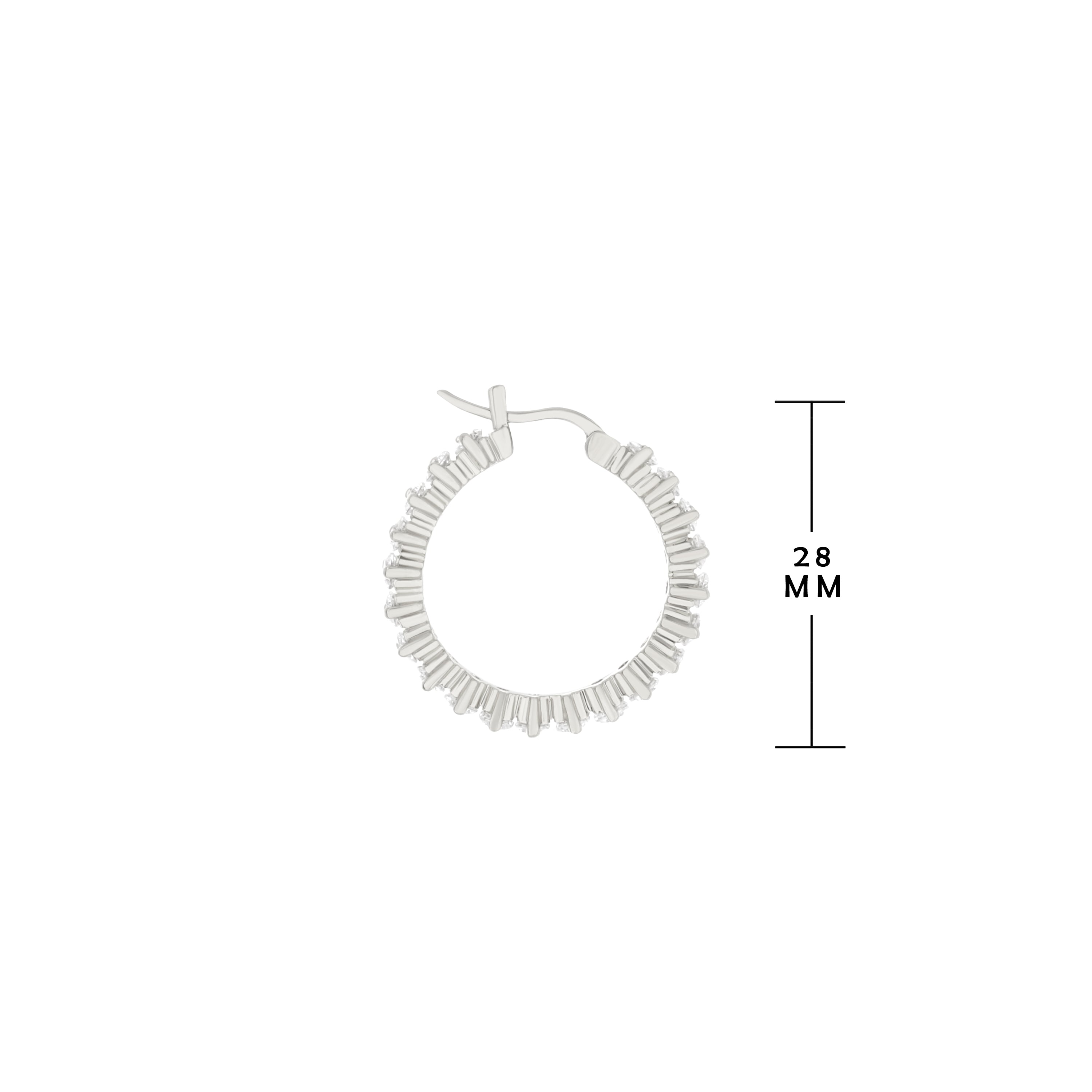 Pave Hoop Earrings