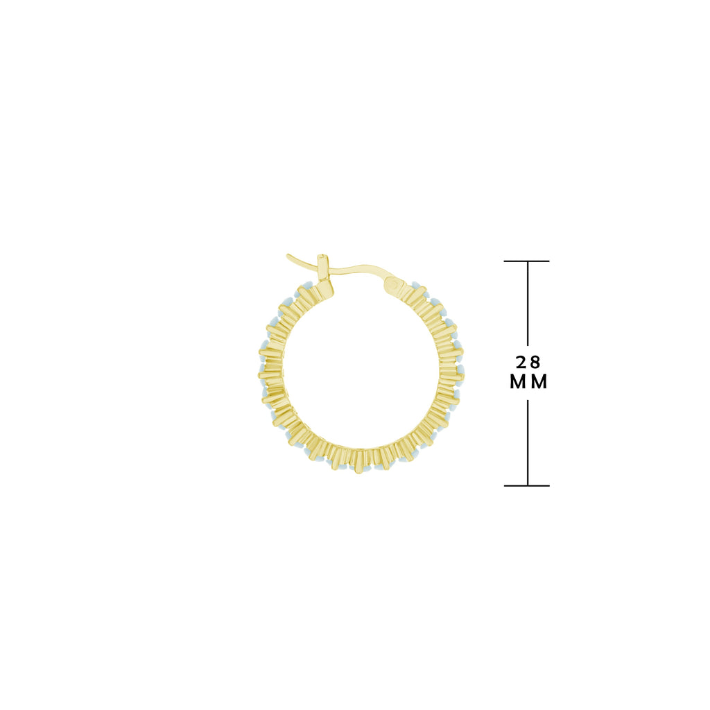 Pave Hoop Earrings