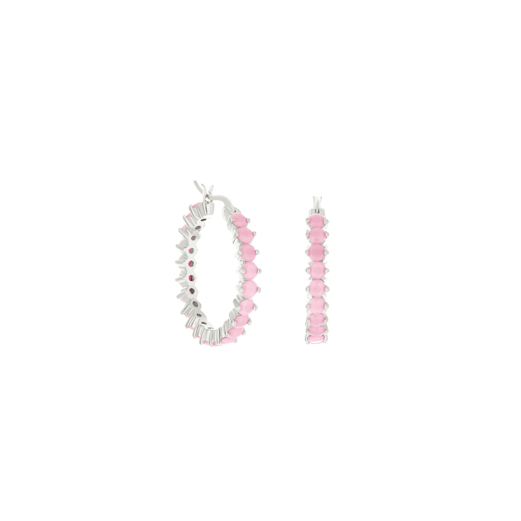 Pave Hoop Earrings