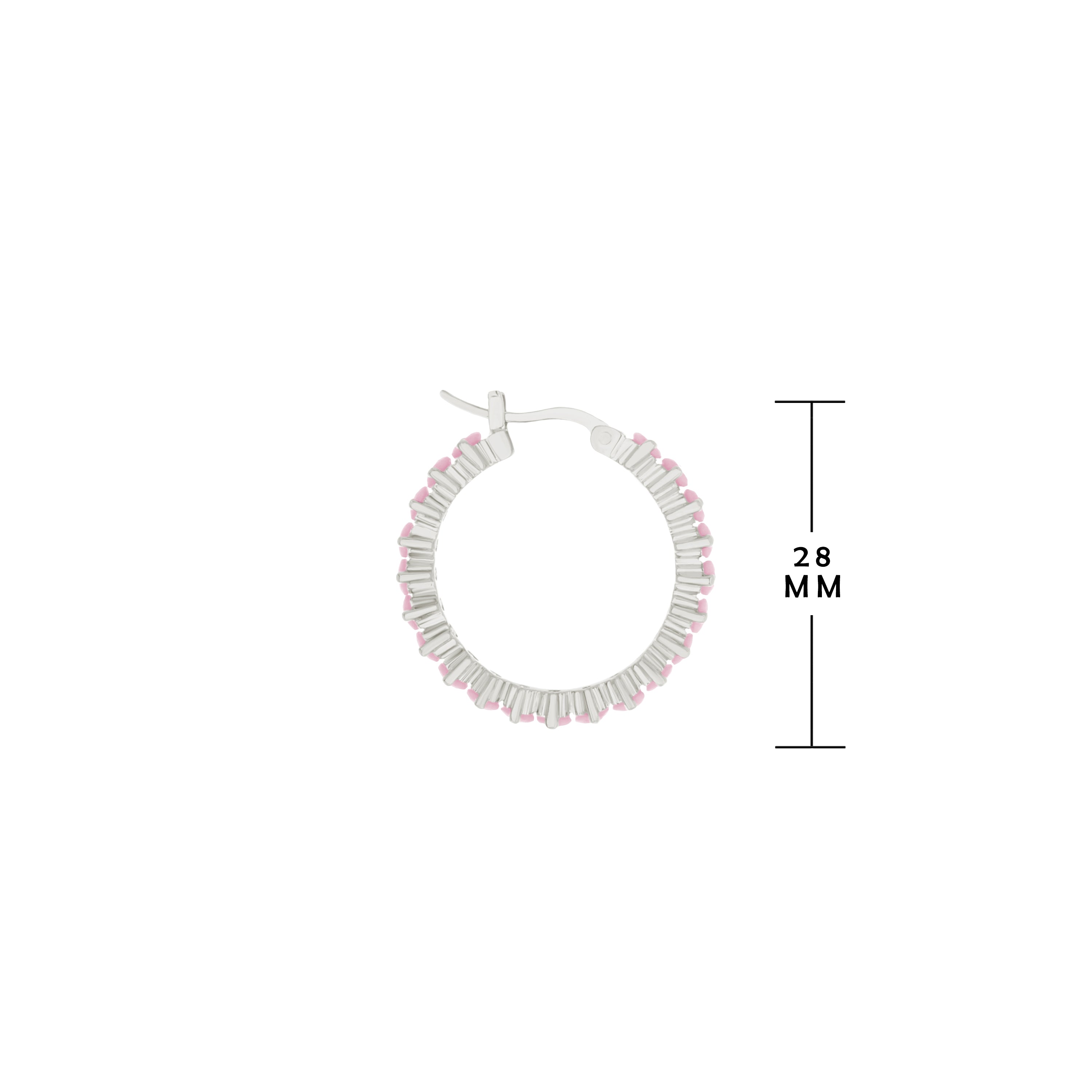Pave Hoop Earrings