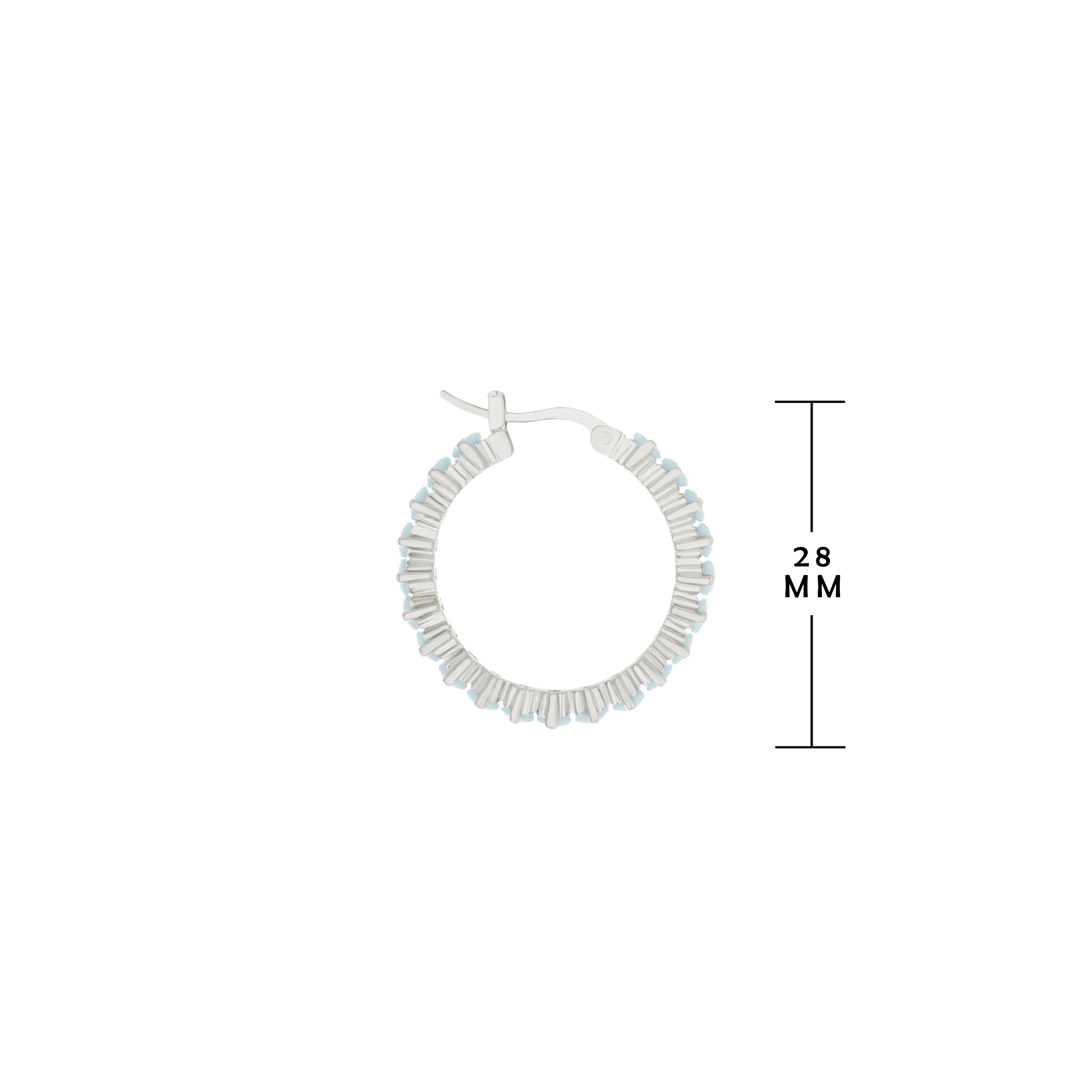 Pave Hoop Earrings