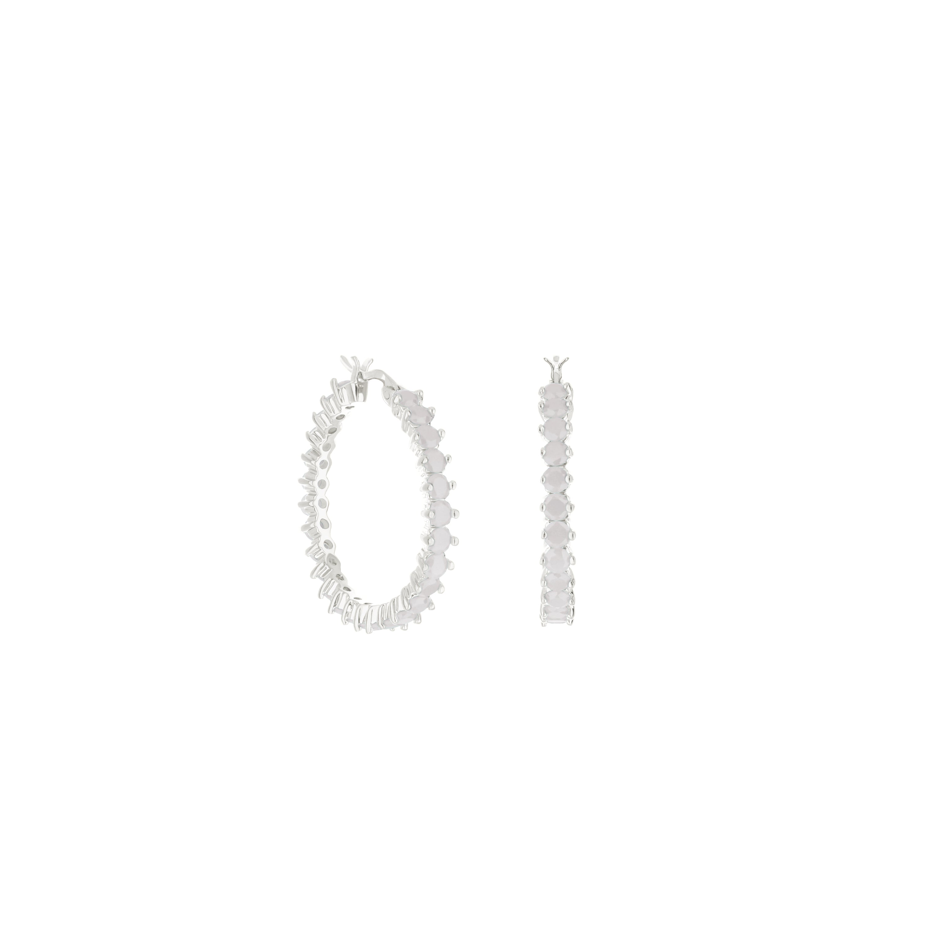 Pave Hoop Earrings