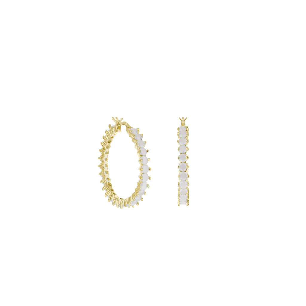 Pave Hoop Earrings
