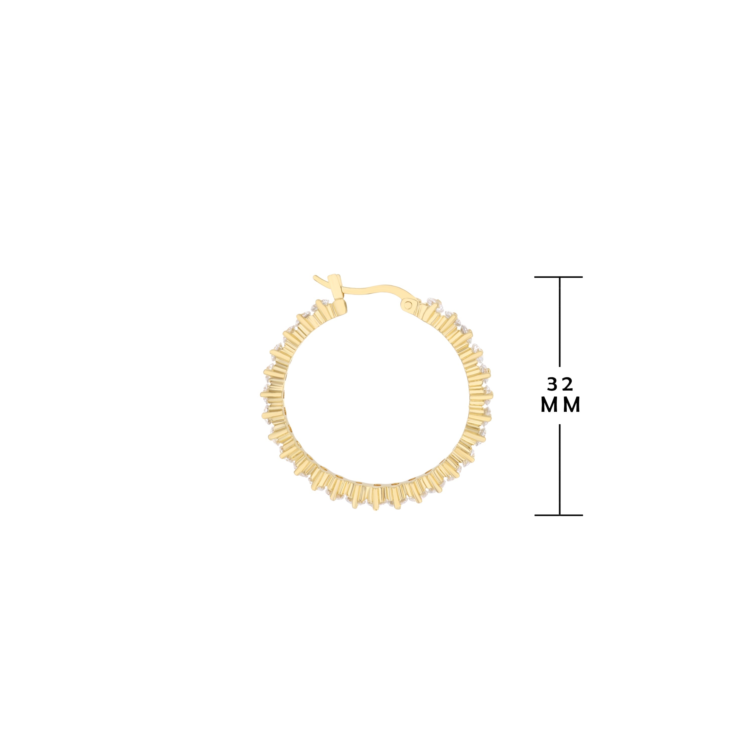 Pave Hoop Earrings