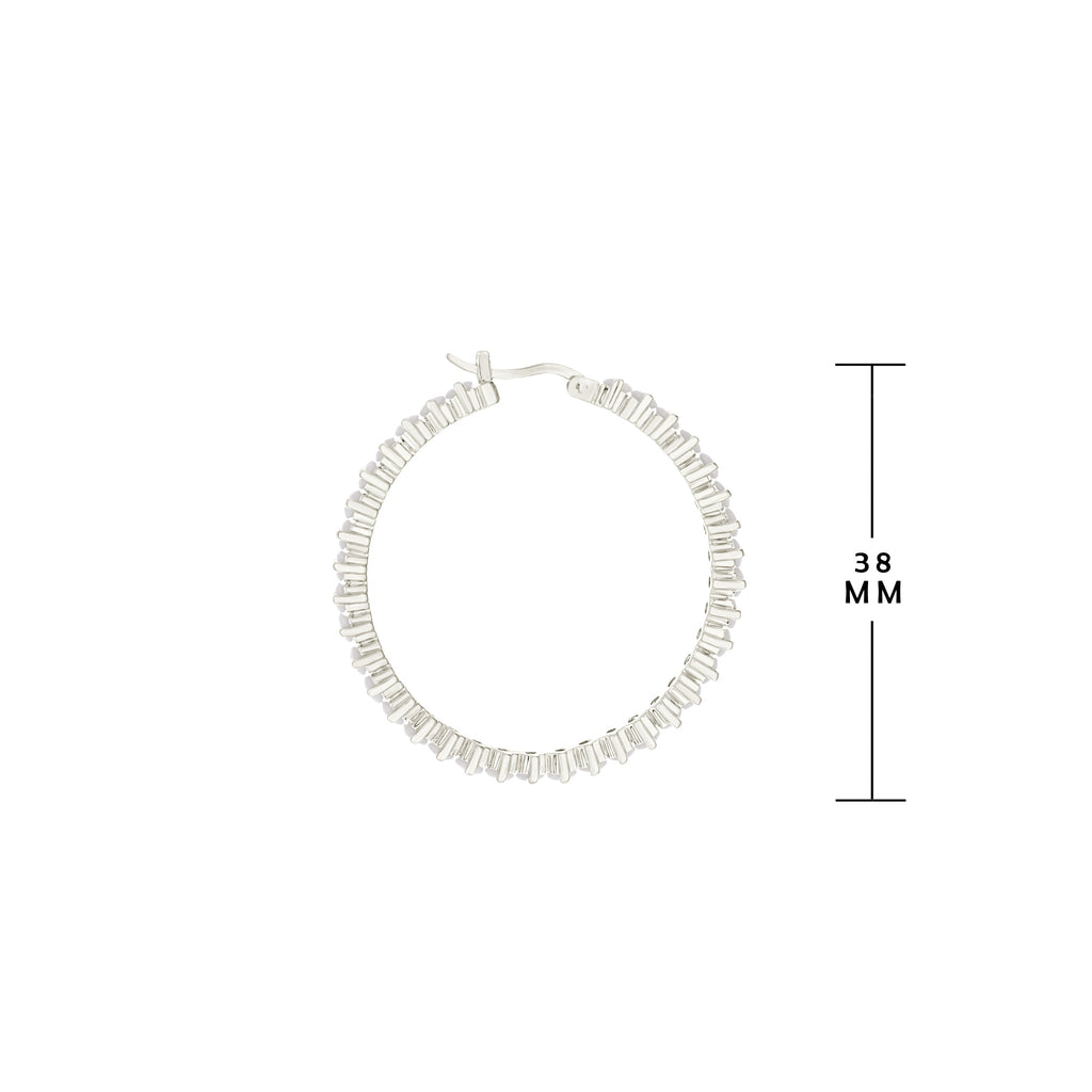 Pave Hoop Earrings