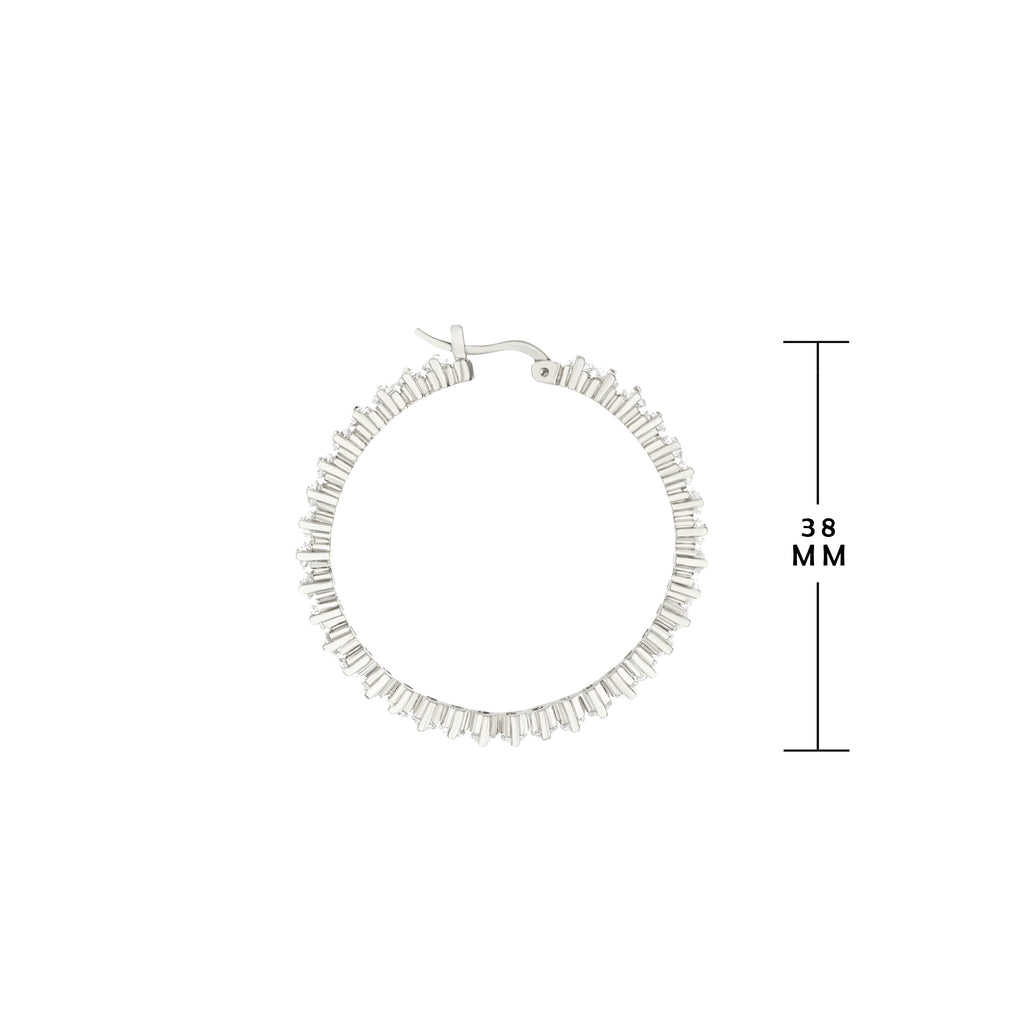 Pave Hoop Earrings