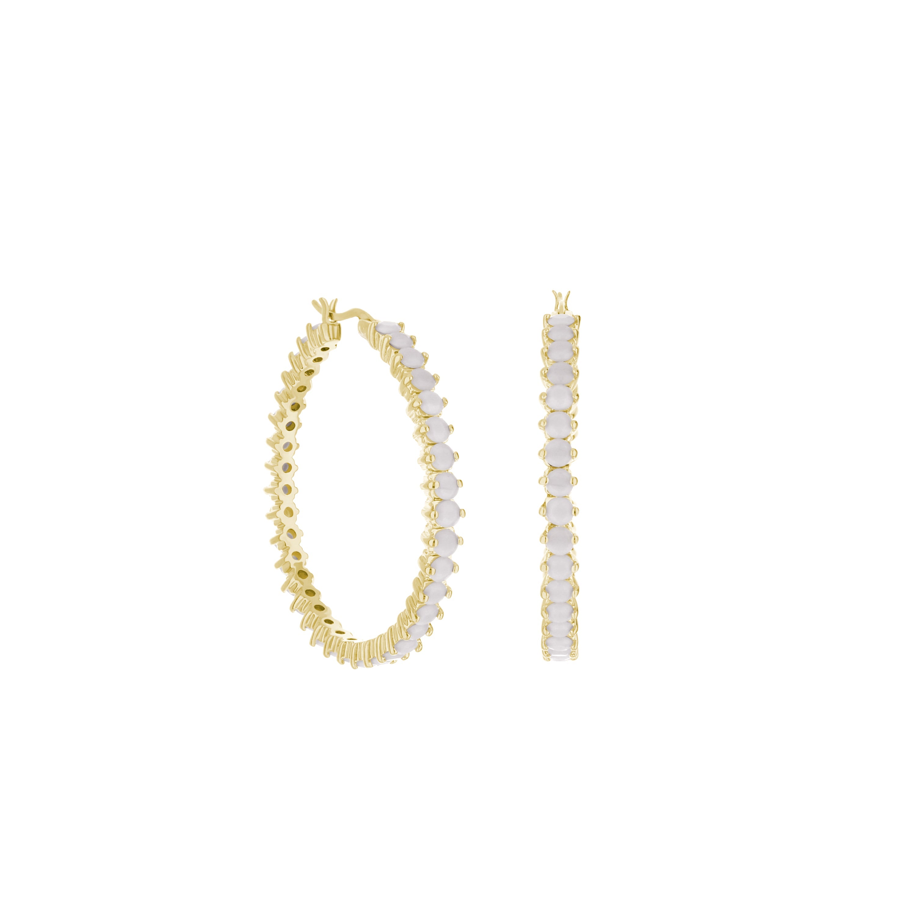 Pave Hoop Earrings