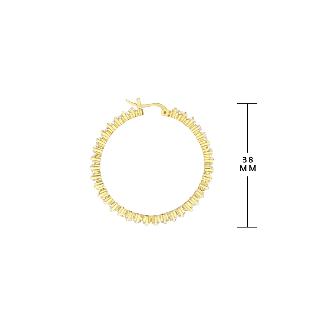 Pave Hoop Earrings
