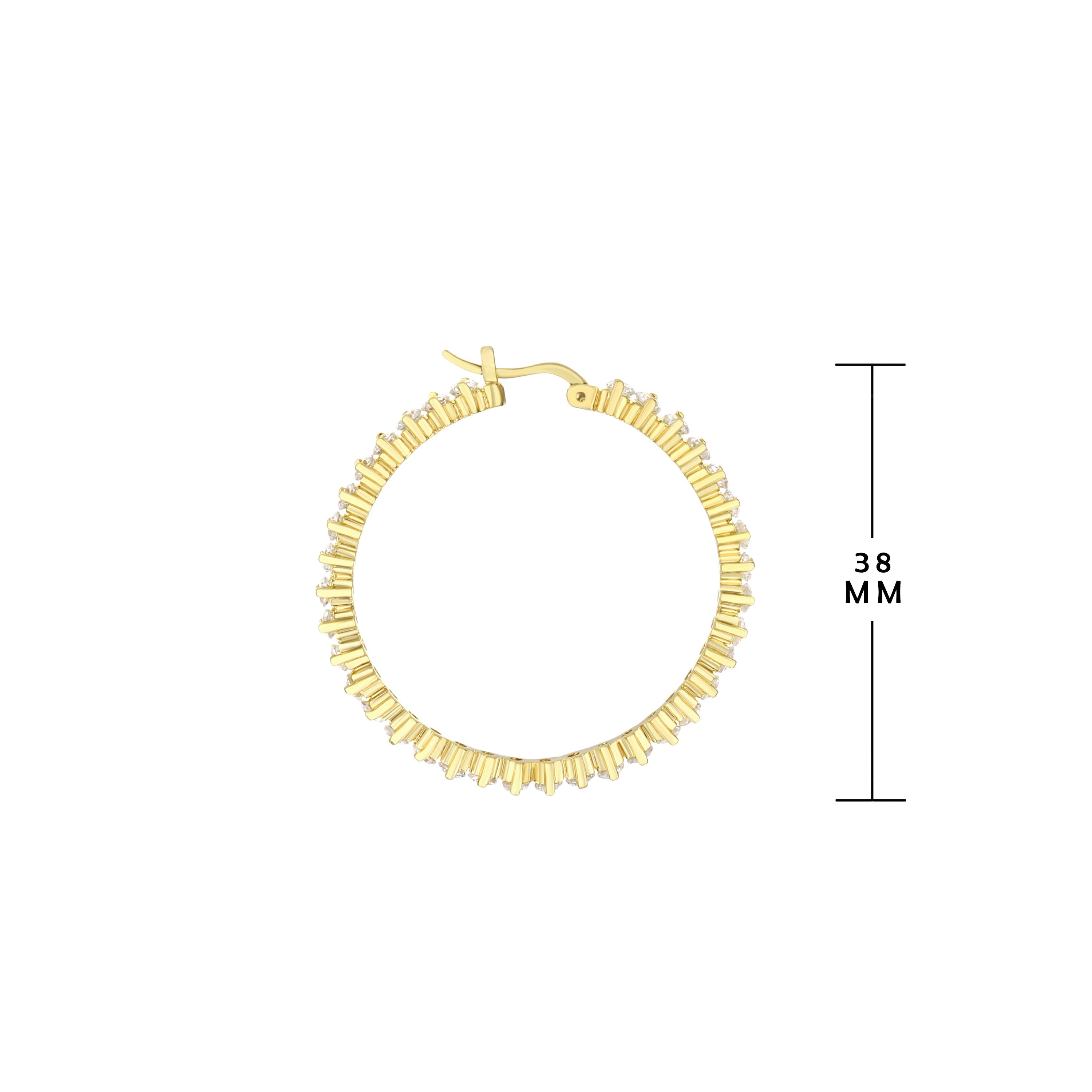 Pave Hoop Earrings