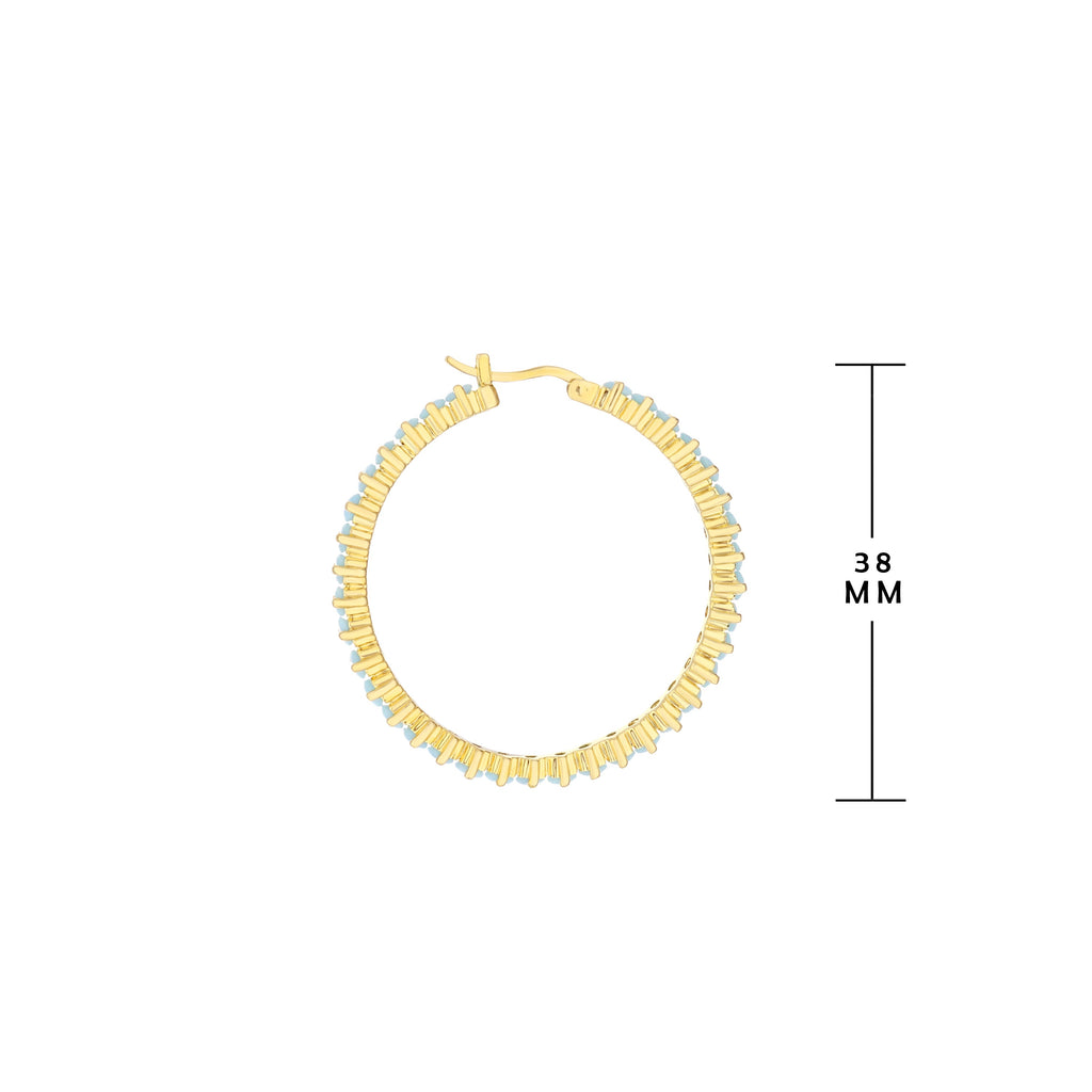 Pave Hoop Earrings