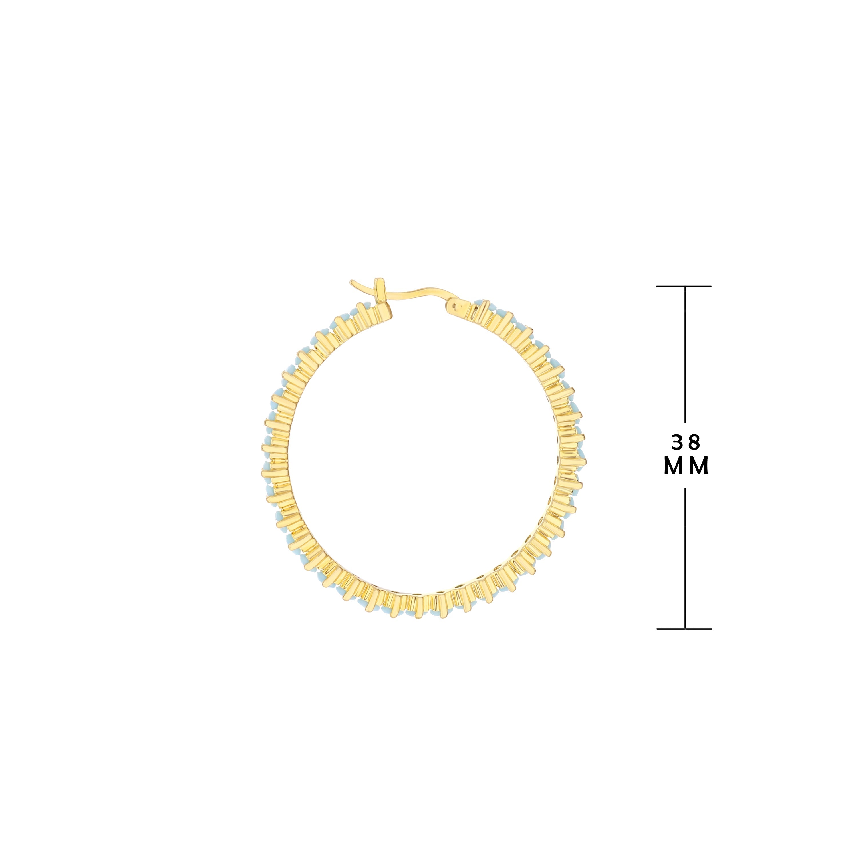 Pave Hoop Earrings