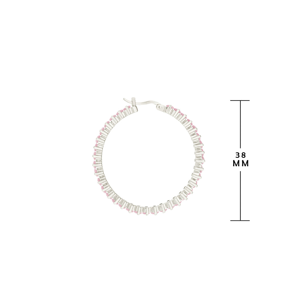 Pave Hoop Earrings