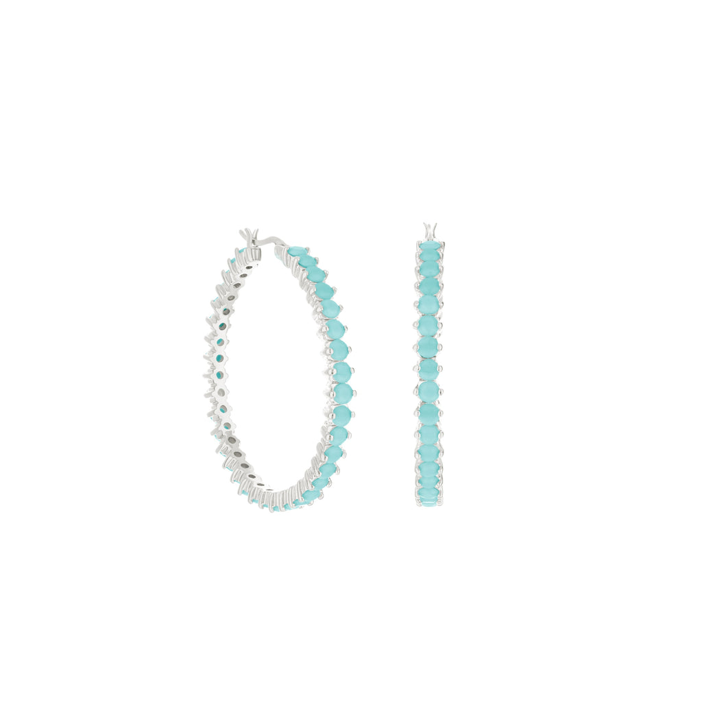 Pave Hoop Earrings