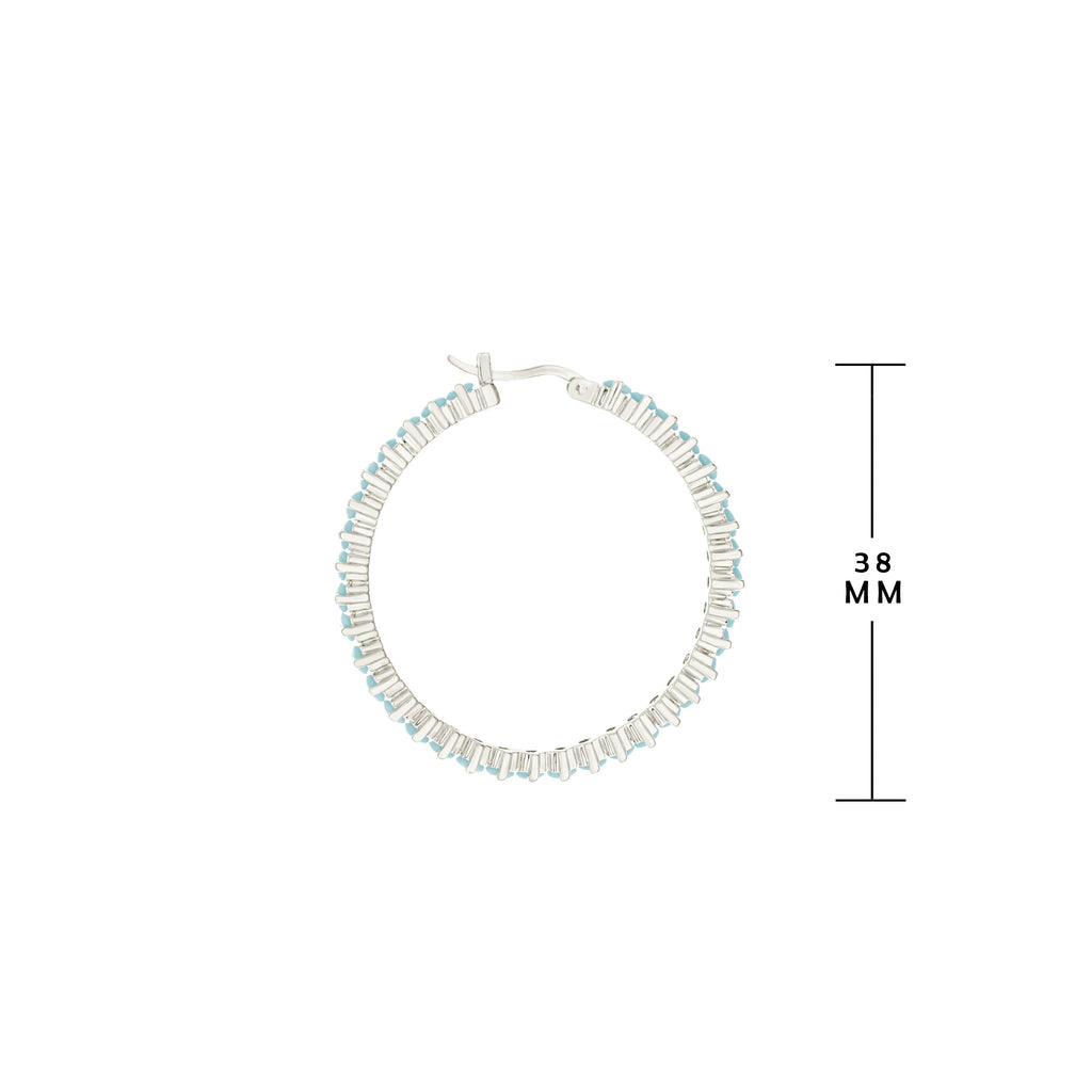 Pave Hoop Earrings