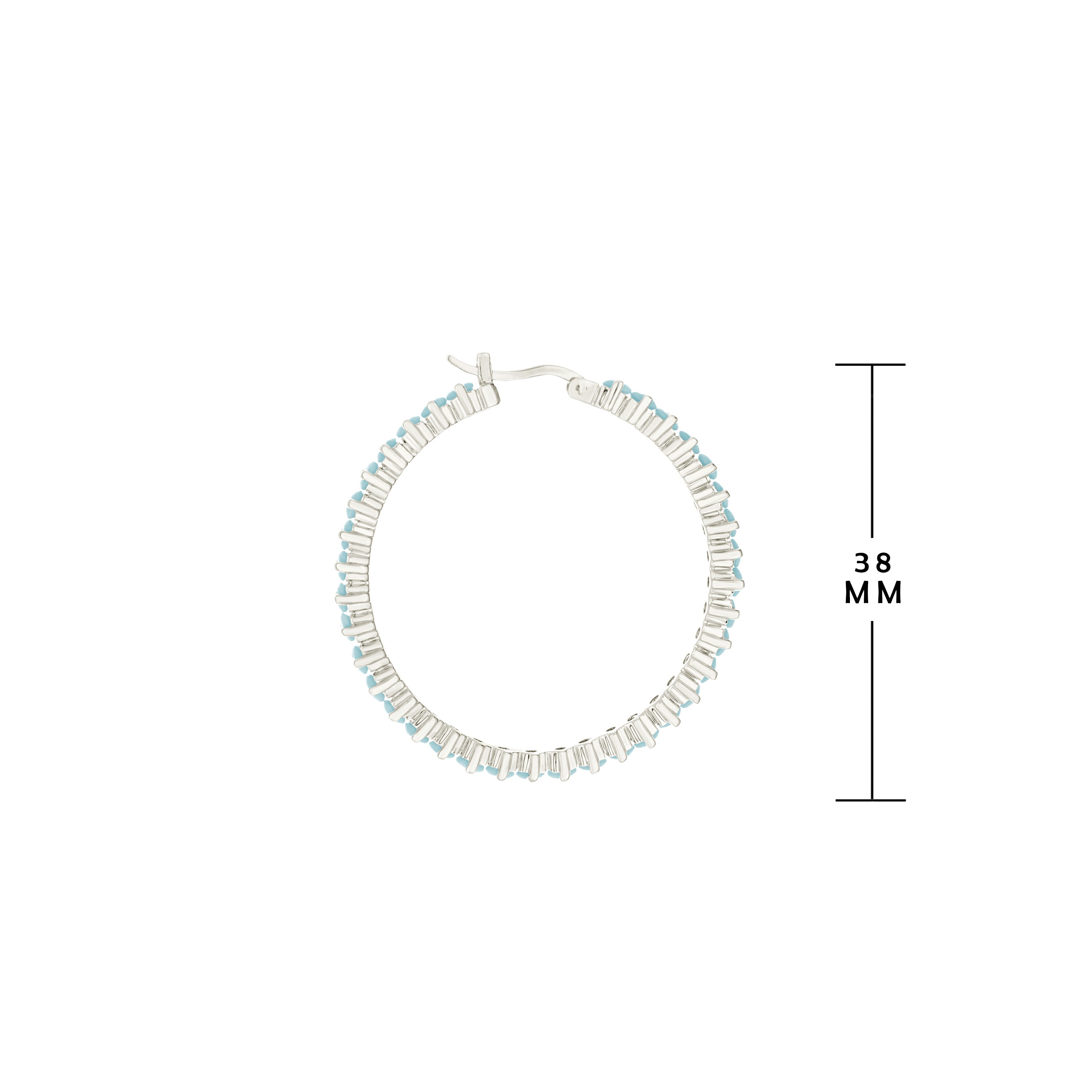 Pave Hoop Earrings