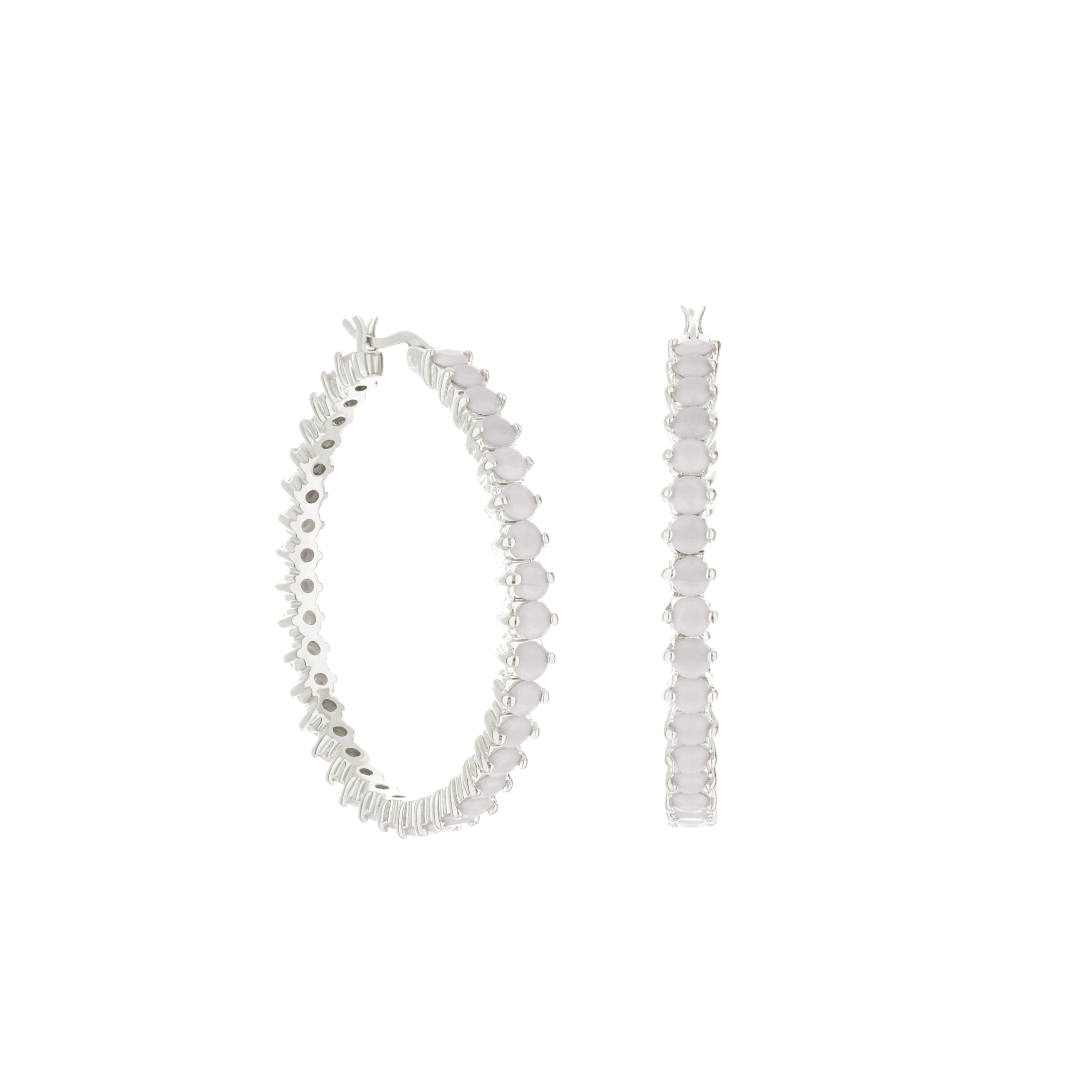 Pave Hoop Earrings