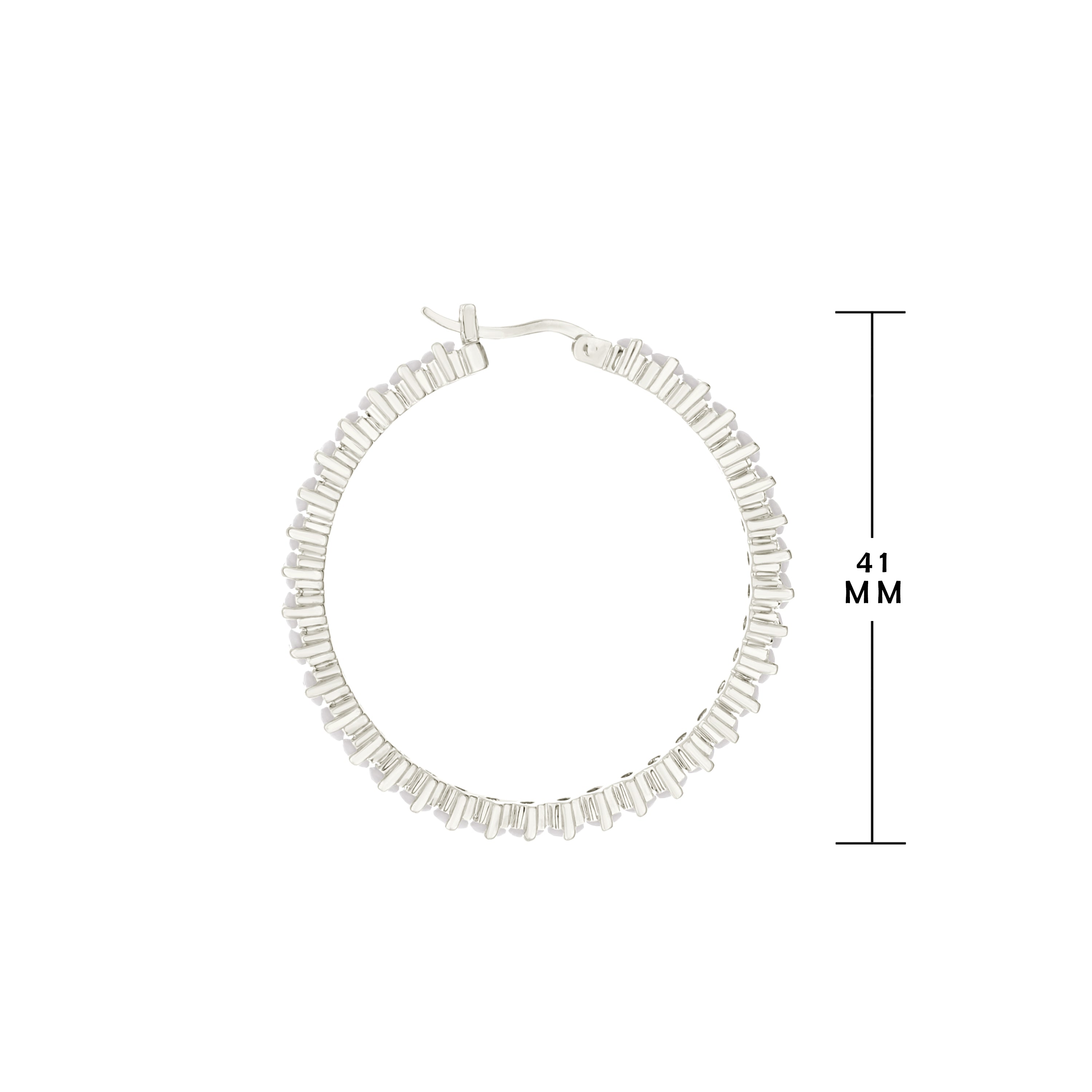 Pave Hoop Earrings