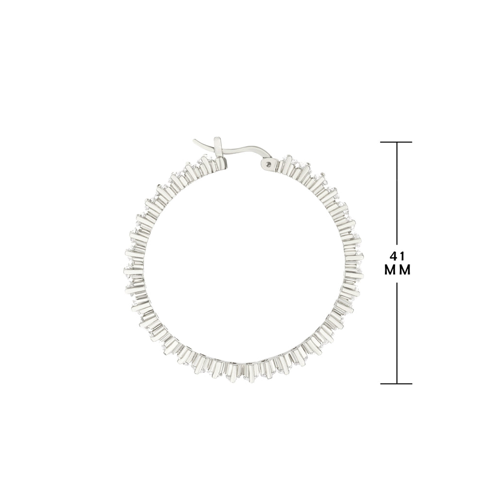 Pave Hoop Earrings