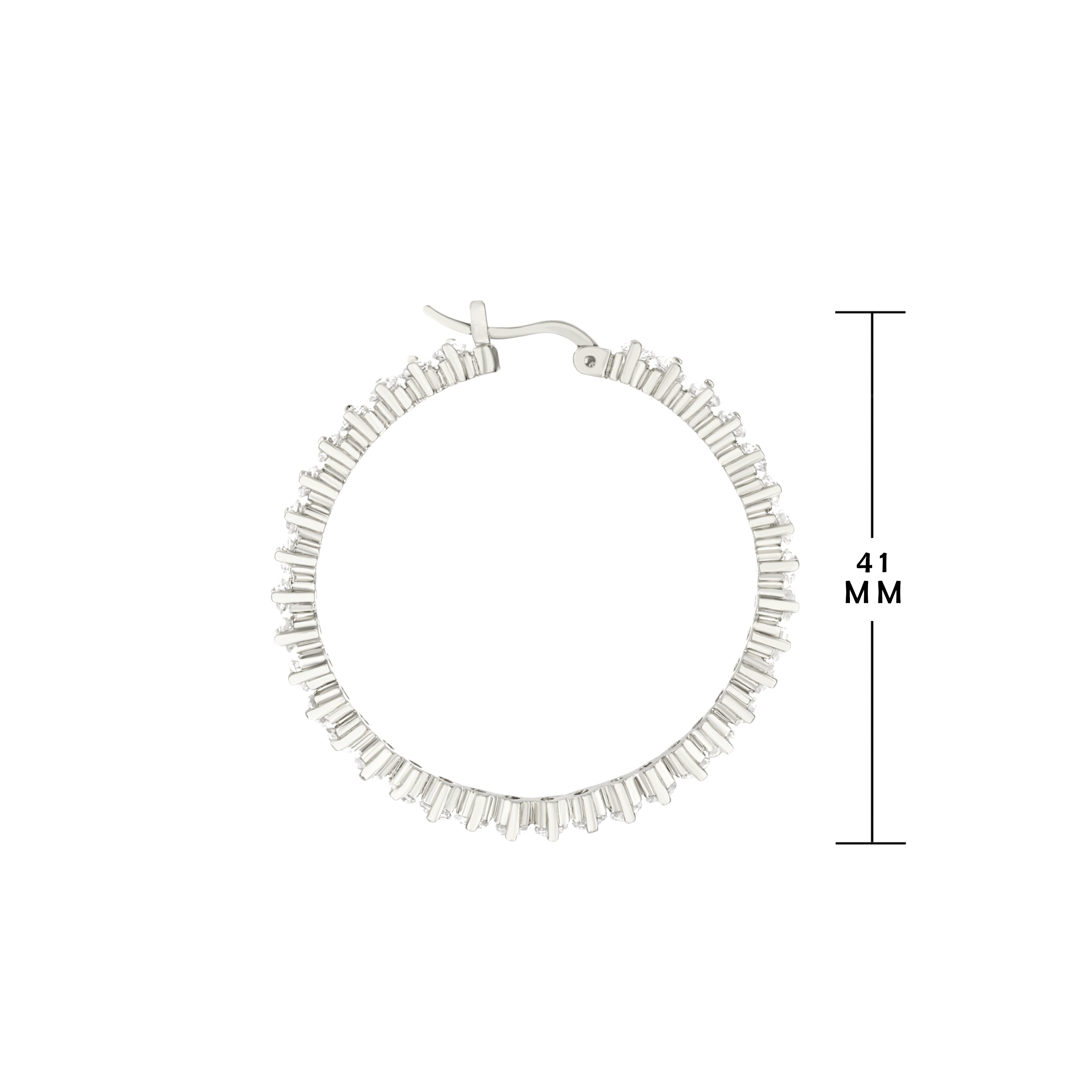 Pave Hoop Earrings
