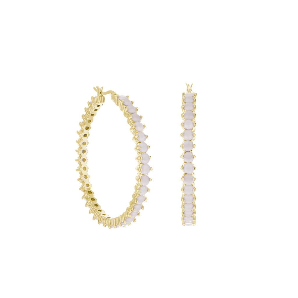 Pave Hoop Earrings