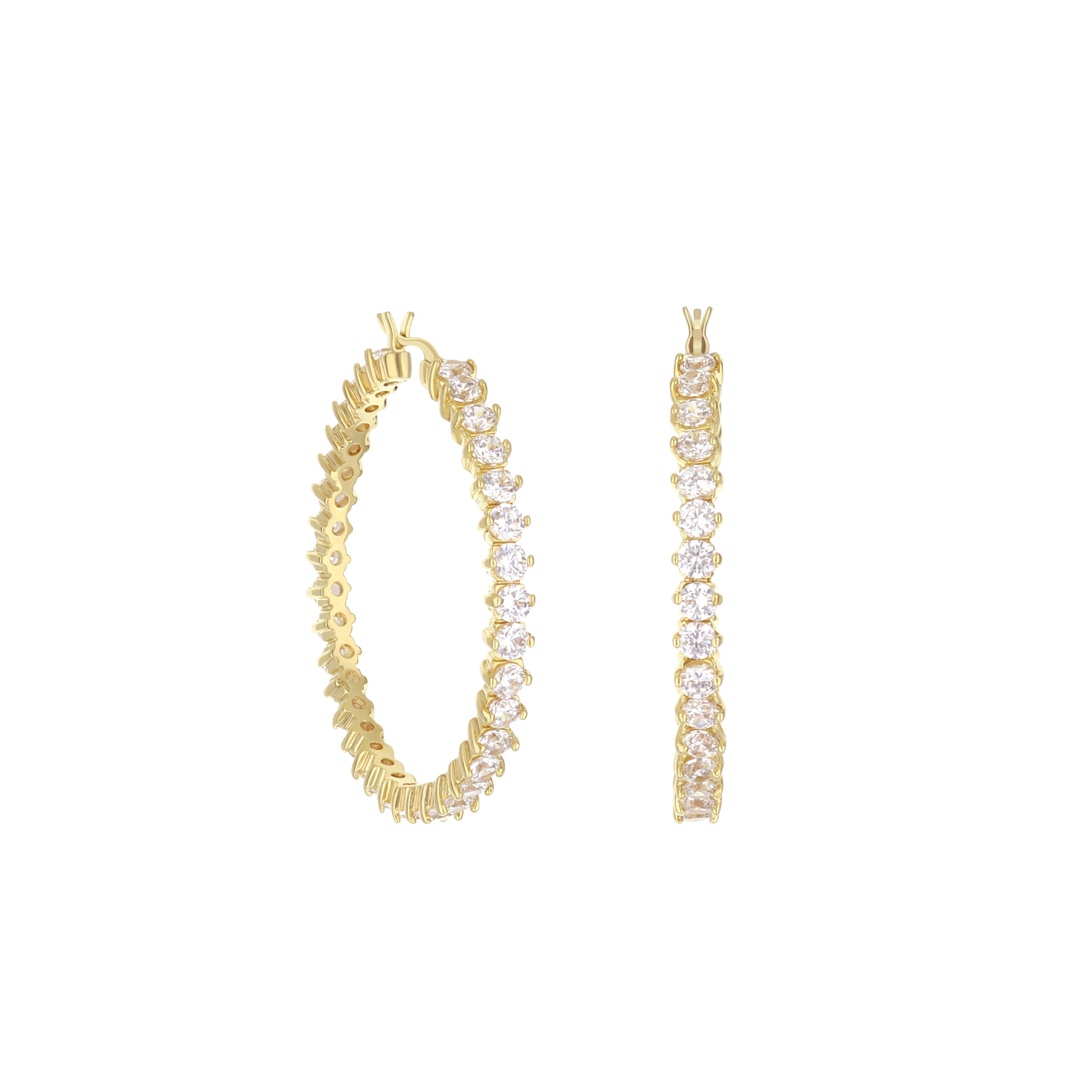 Pave Hoop Earrings