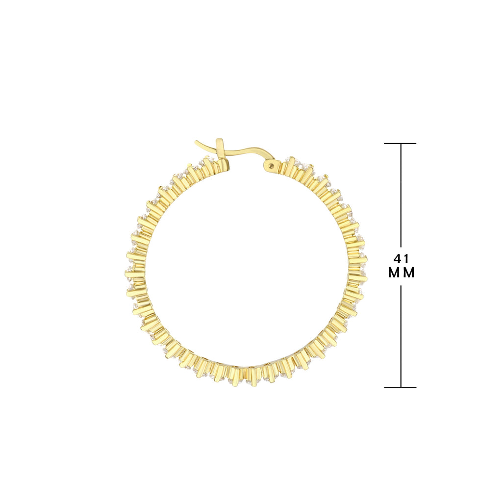 Pave Hoop Earrings
