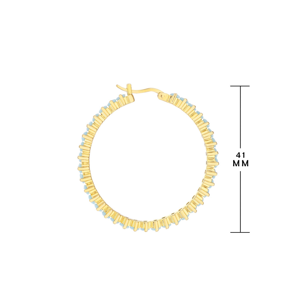 Pave Hoop Earrings