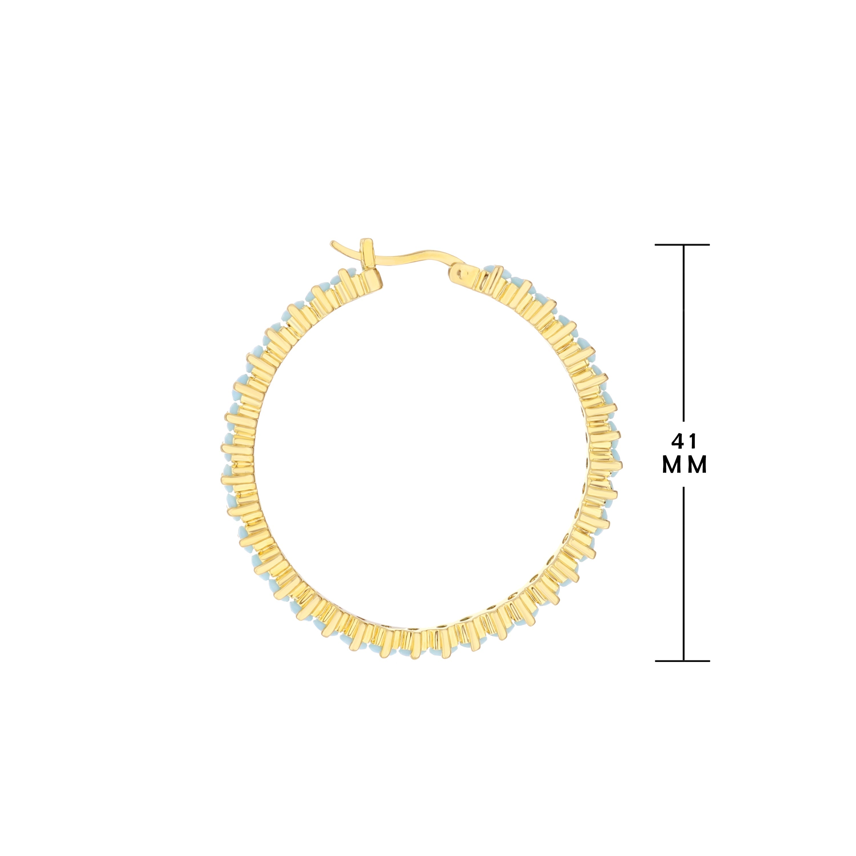 Pave Hoop Earrings