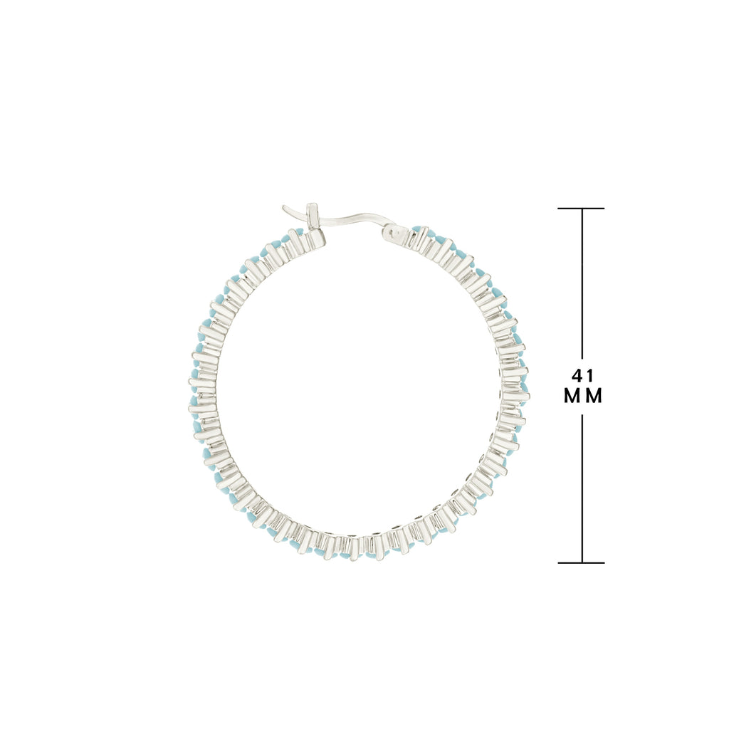 Pave Hoop Earrings
