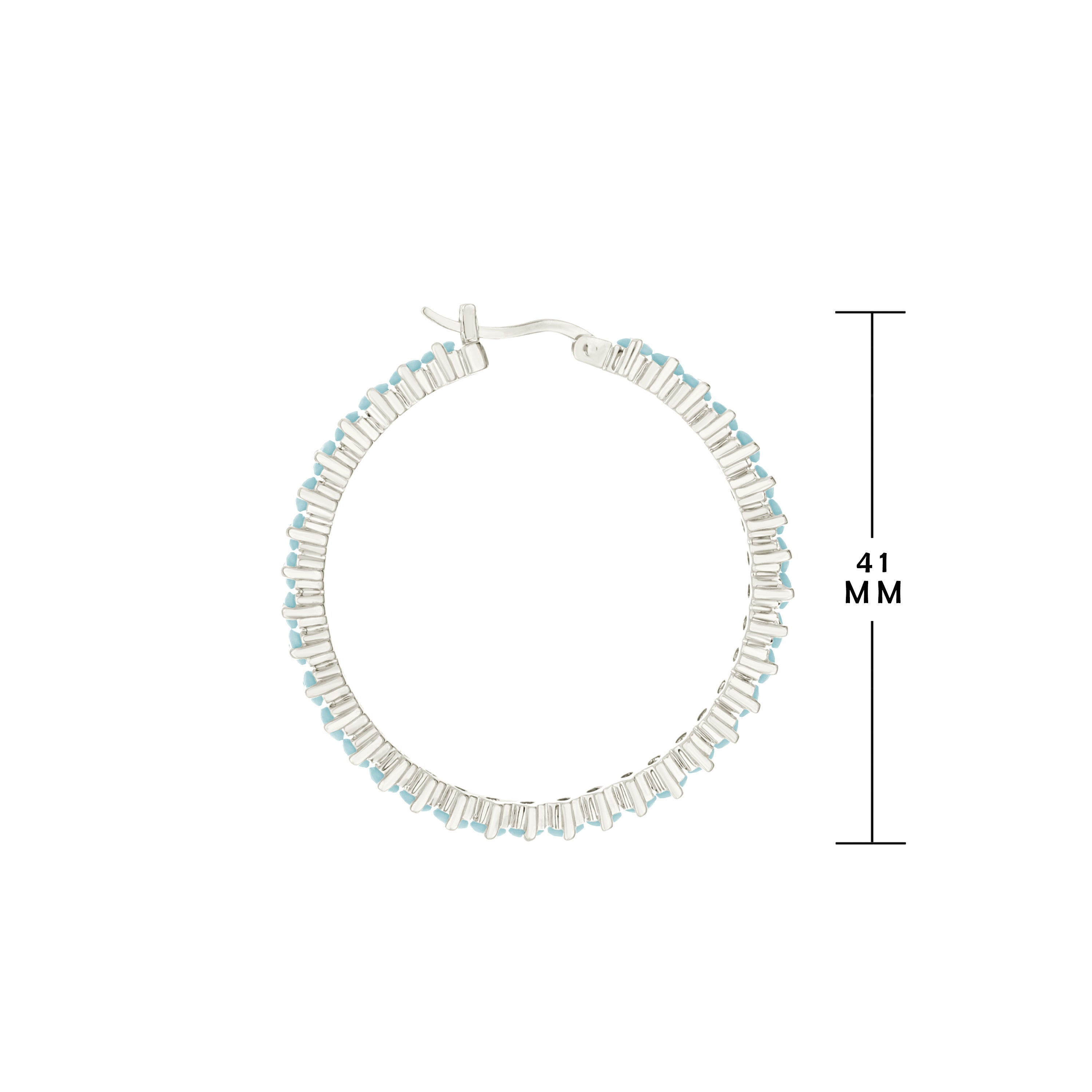 Pave Hoop Earrings
