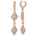 Glamour Pave Rhombus Earrings