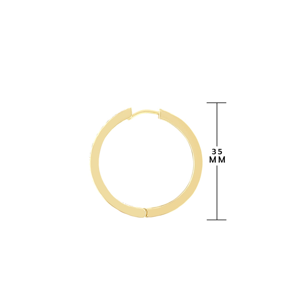 Pave Hoop Earrings