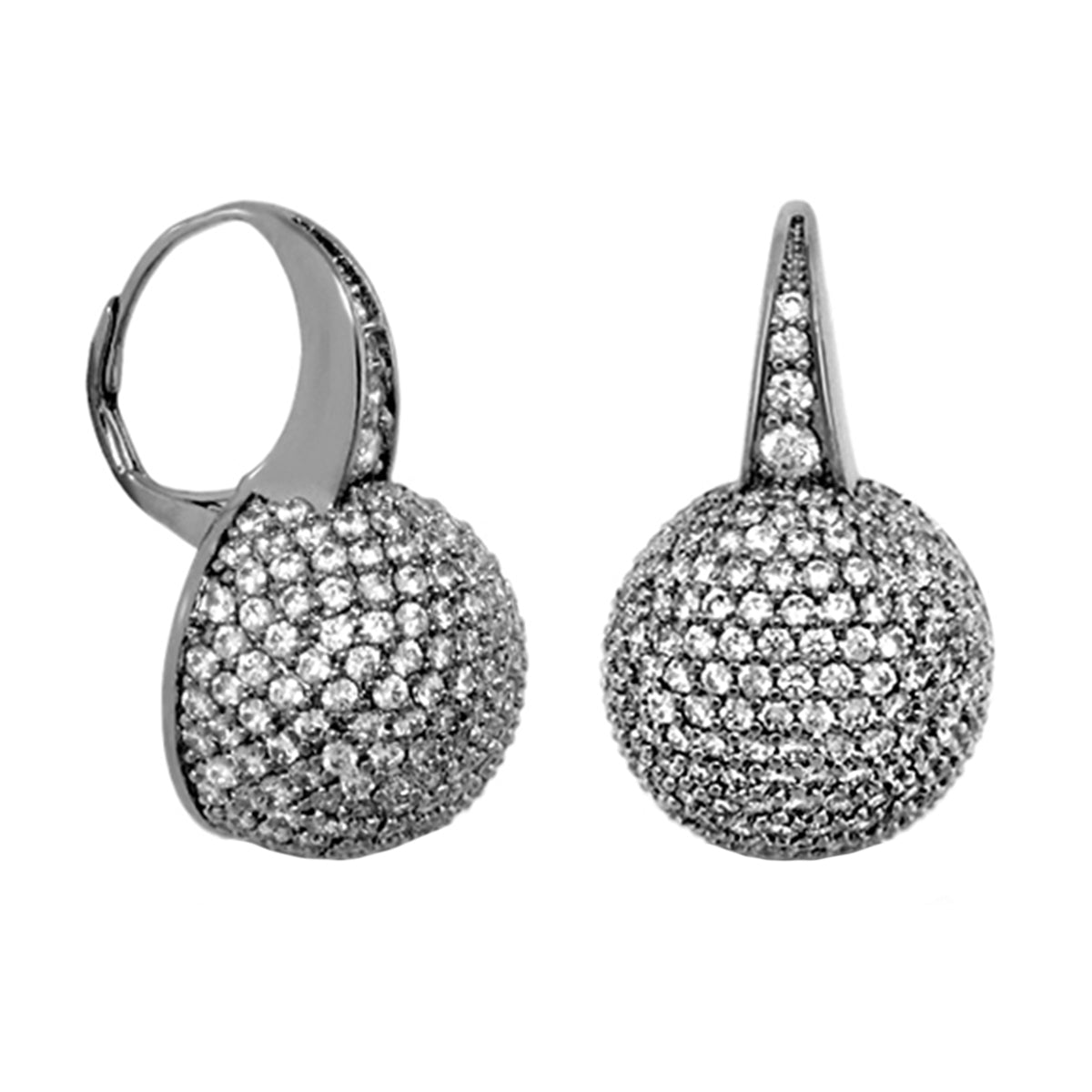 Glamour Pave Ball Earrings