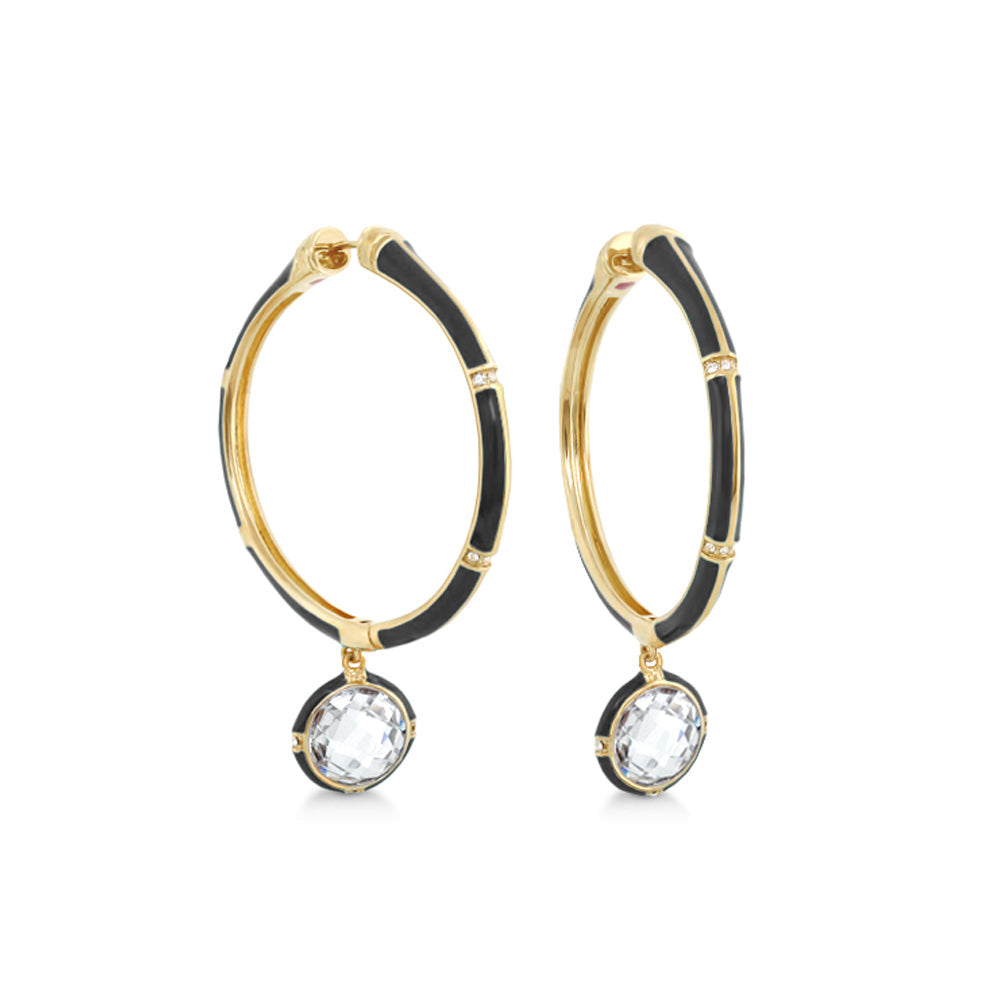 Prince Charming Cubic Zirconia Hoop Earring