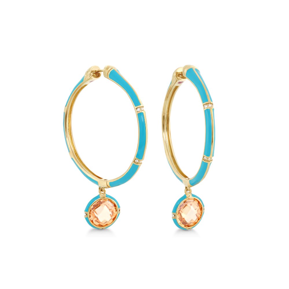 Prince Charming Cubic Zirconia Hoop Earring